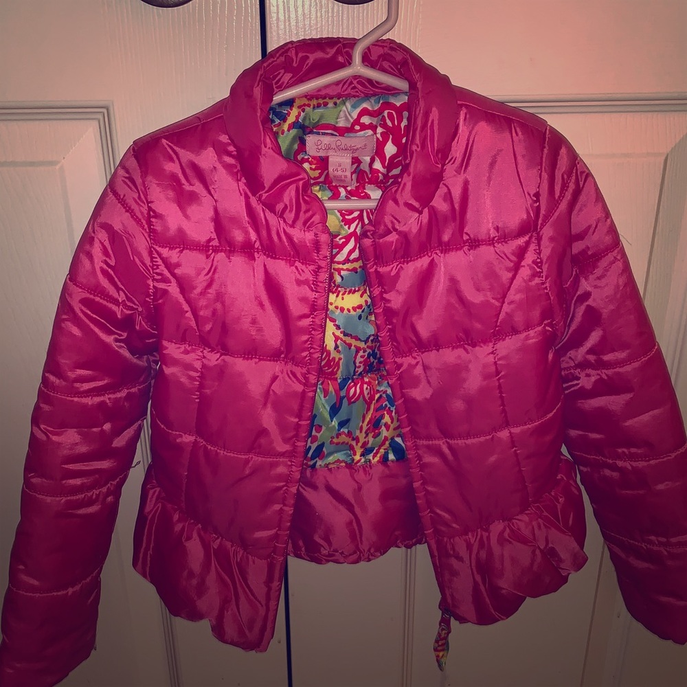 Lily Pulitzer Capri Pink Mini Kate Puffer Jacket